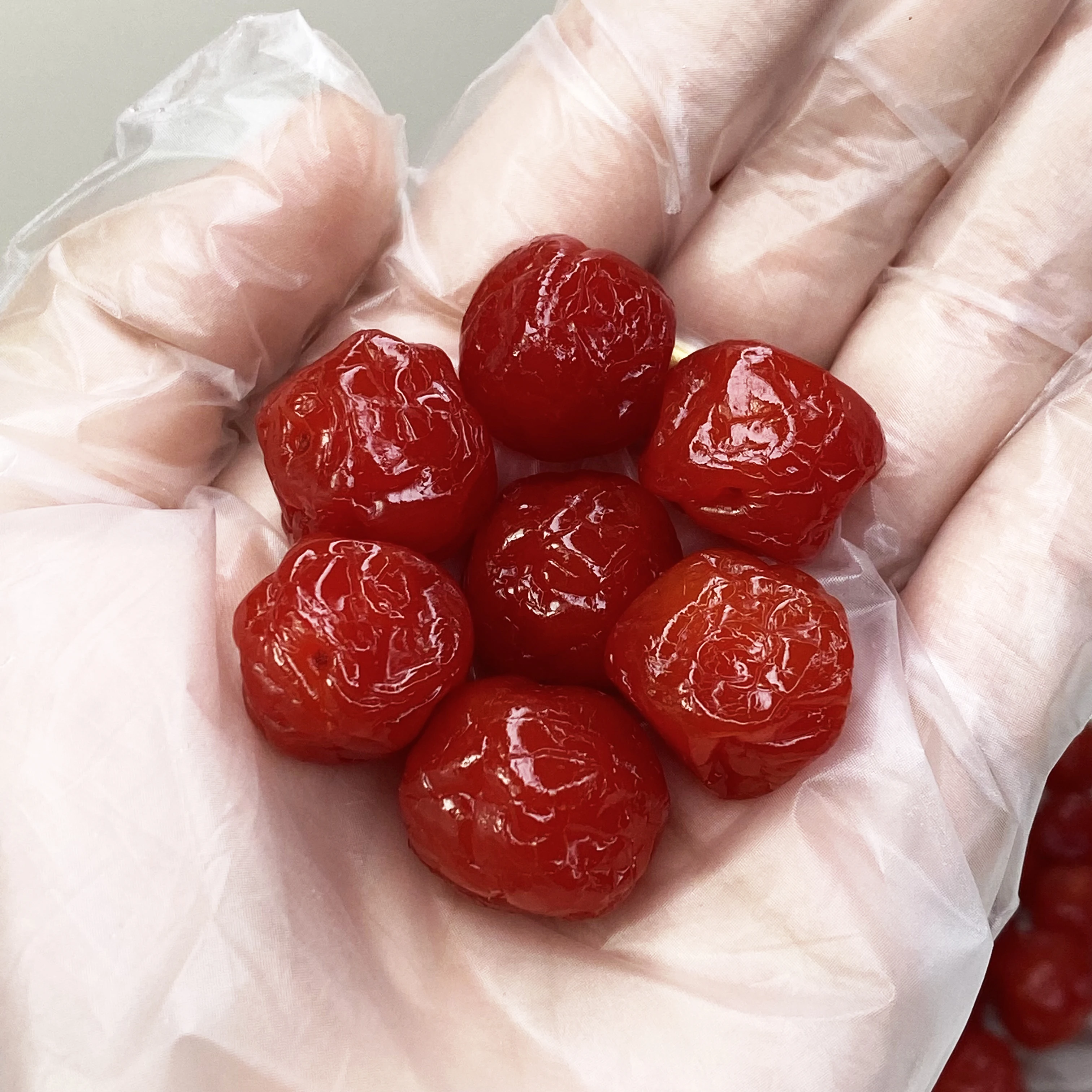 Hot selling China Dried Fruit  pearl plum preserved fruit snacks food for cake Red cherry plum