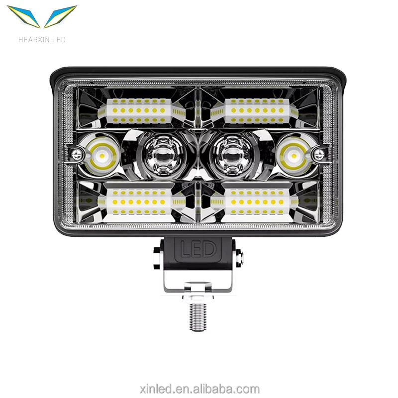 Motorcycle Spotlight 4 Inch Car Lamp DRL Headlight 30W Two-color 4X4 Light Led Driving Lights for Off-Road Vehicle Truck