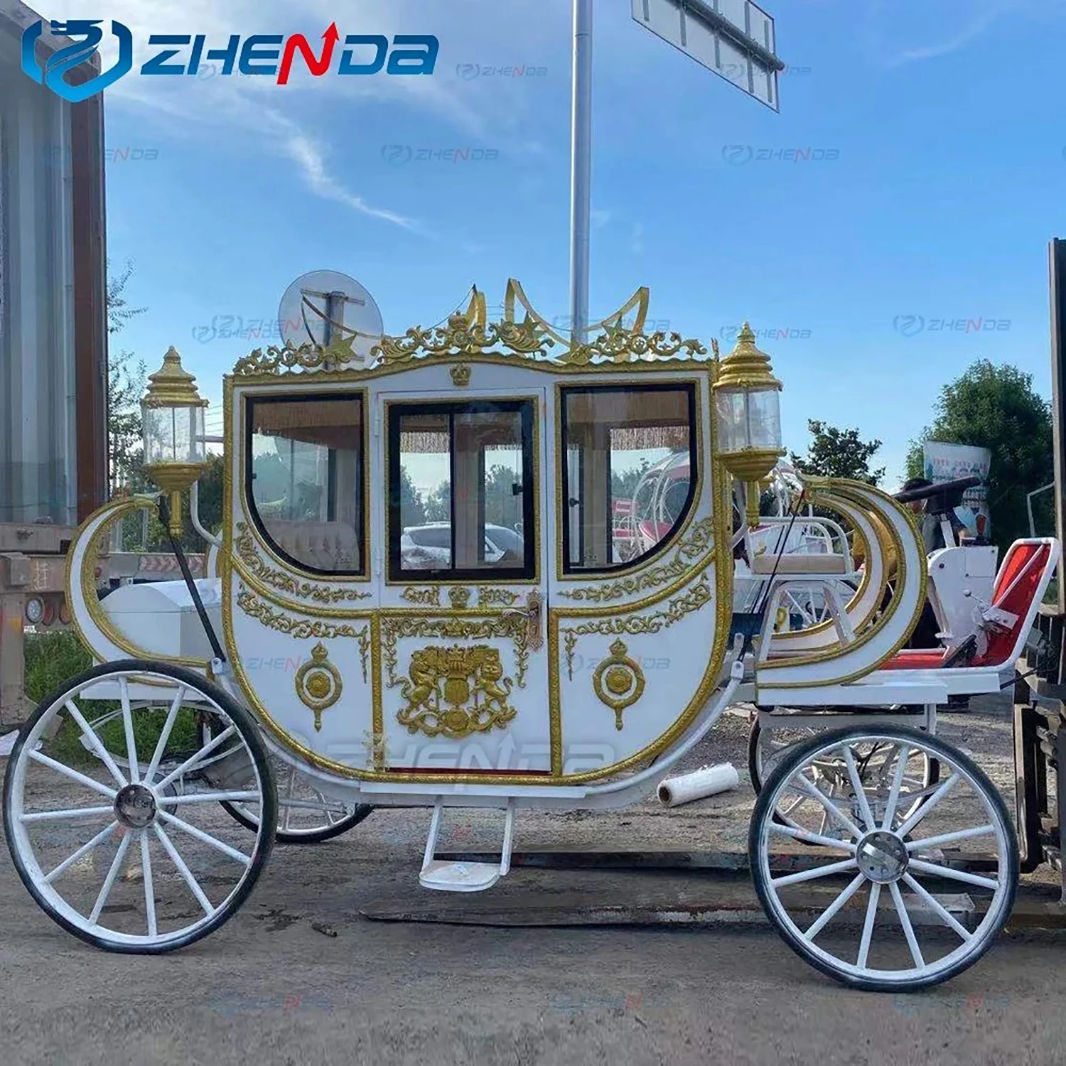 Роскошный Классический белый экскурсионный Королевский автомобиль/индивидуальный уникальный Электрический свадебный автомобиль/Королевский Элегантный классический электрический