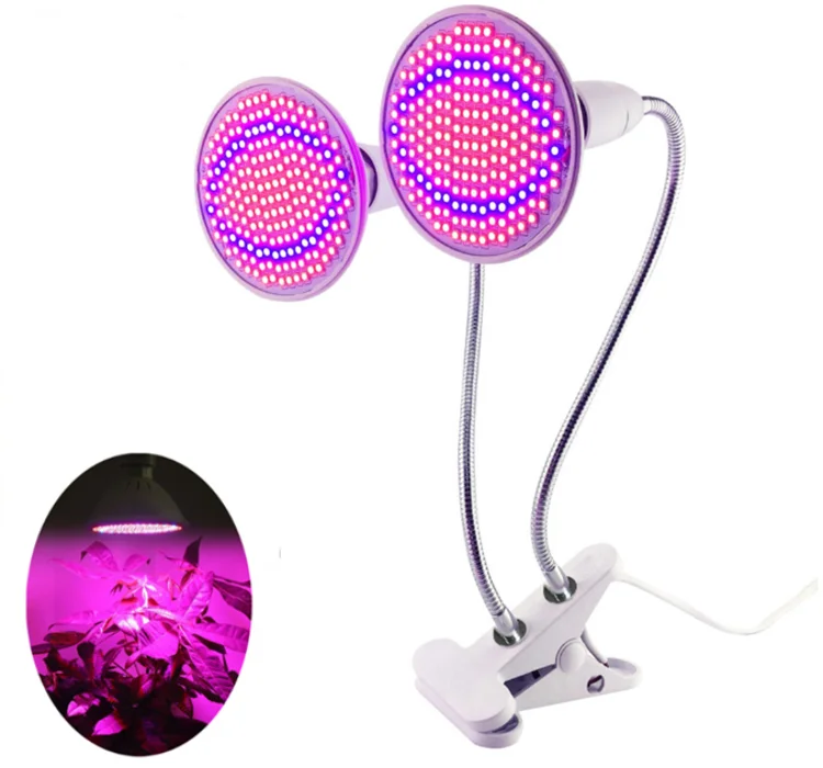 
Red Blue 40W 2 Heads LED Grow Light for Indoor Plants Growing Lamp Bulbs Full Spectrum Hydroponics Equipment 