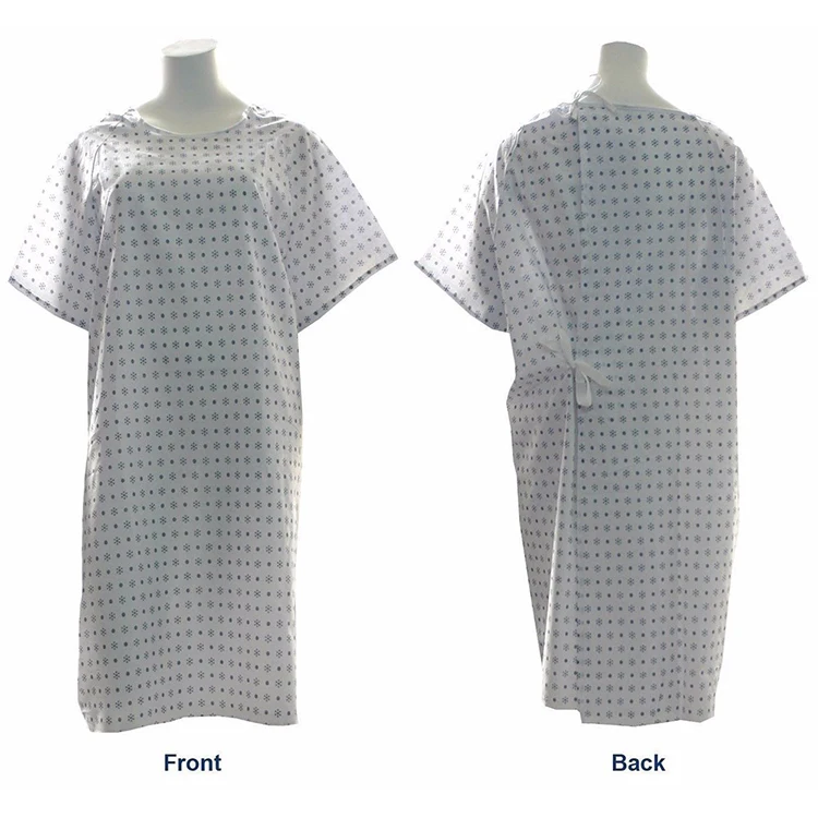 Wholesale Unisex Reusable Hospital Clothing Patient Gown Uniform fit all Sizes