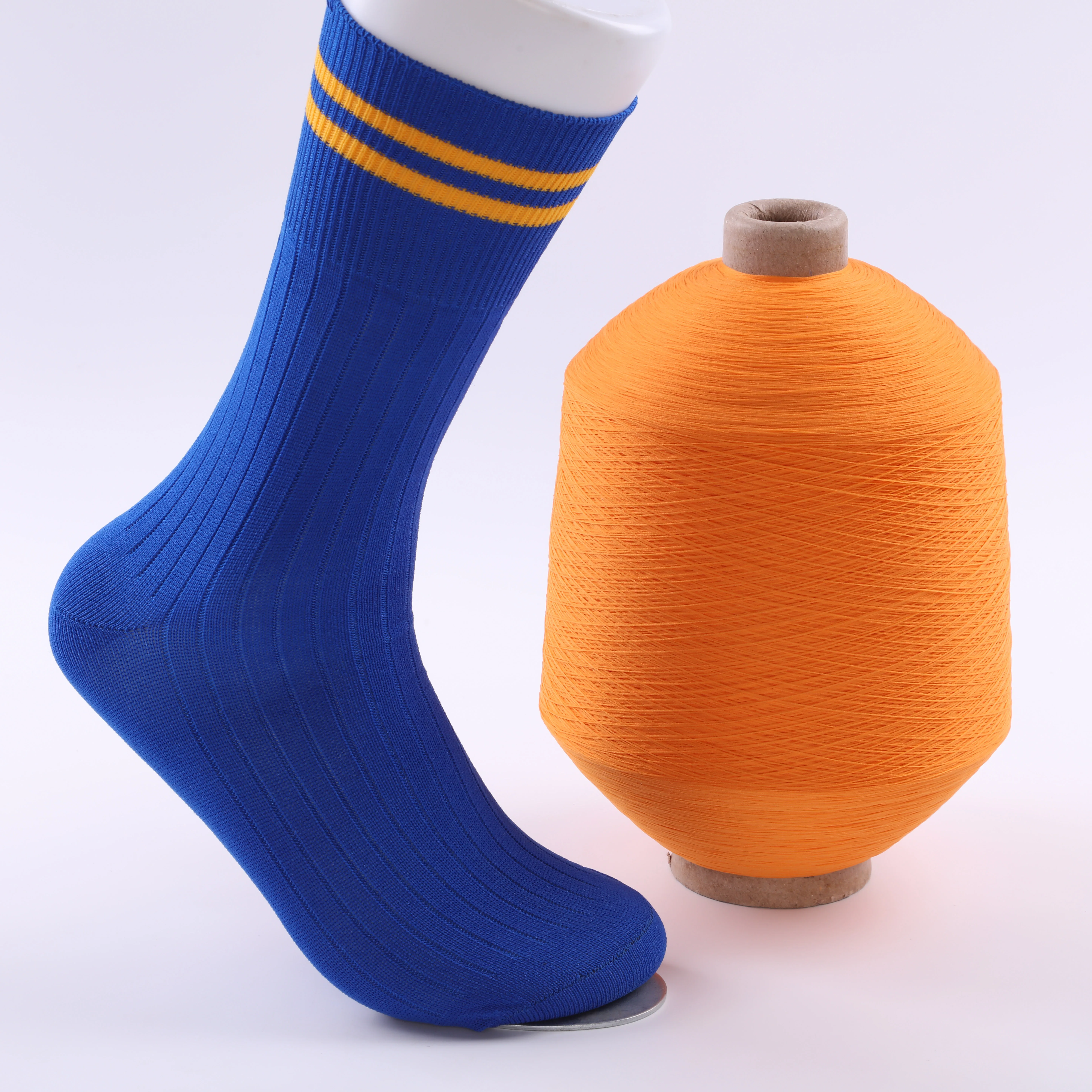 Hot selling 100% polyester dope dyed high stretch 75/36/2 SIM Imitate nylon yarn for knitting socks