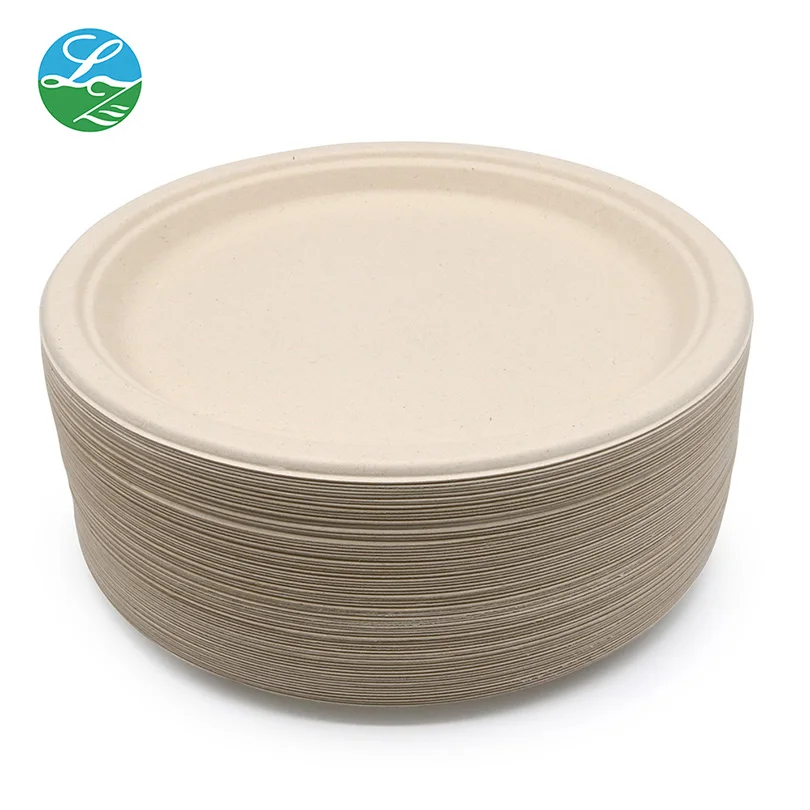 Hot selling degradable ecofriendly sugarcane fiber bagasse compostable disposable oval paper plate