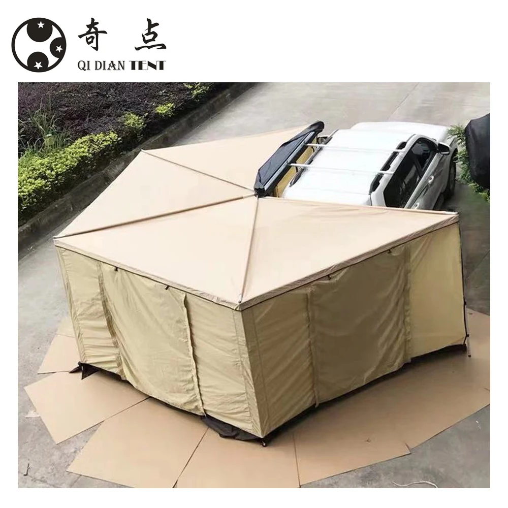 Cheaper price good quality Retractable awning tent for car 4x4 4wd foxwing awning tent 2.1m radius