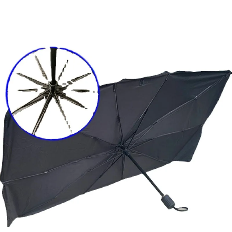 Portable nylon sunshade cover UV resistant foldable windshield car umbrella