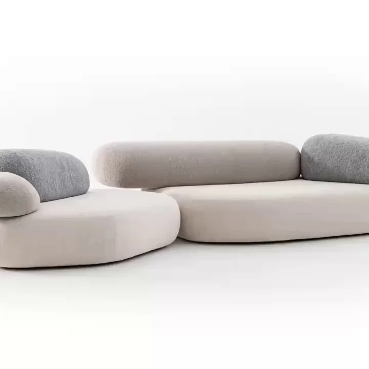 Italian light luxury simple cloth multi-shaped free combination module living room sofa