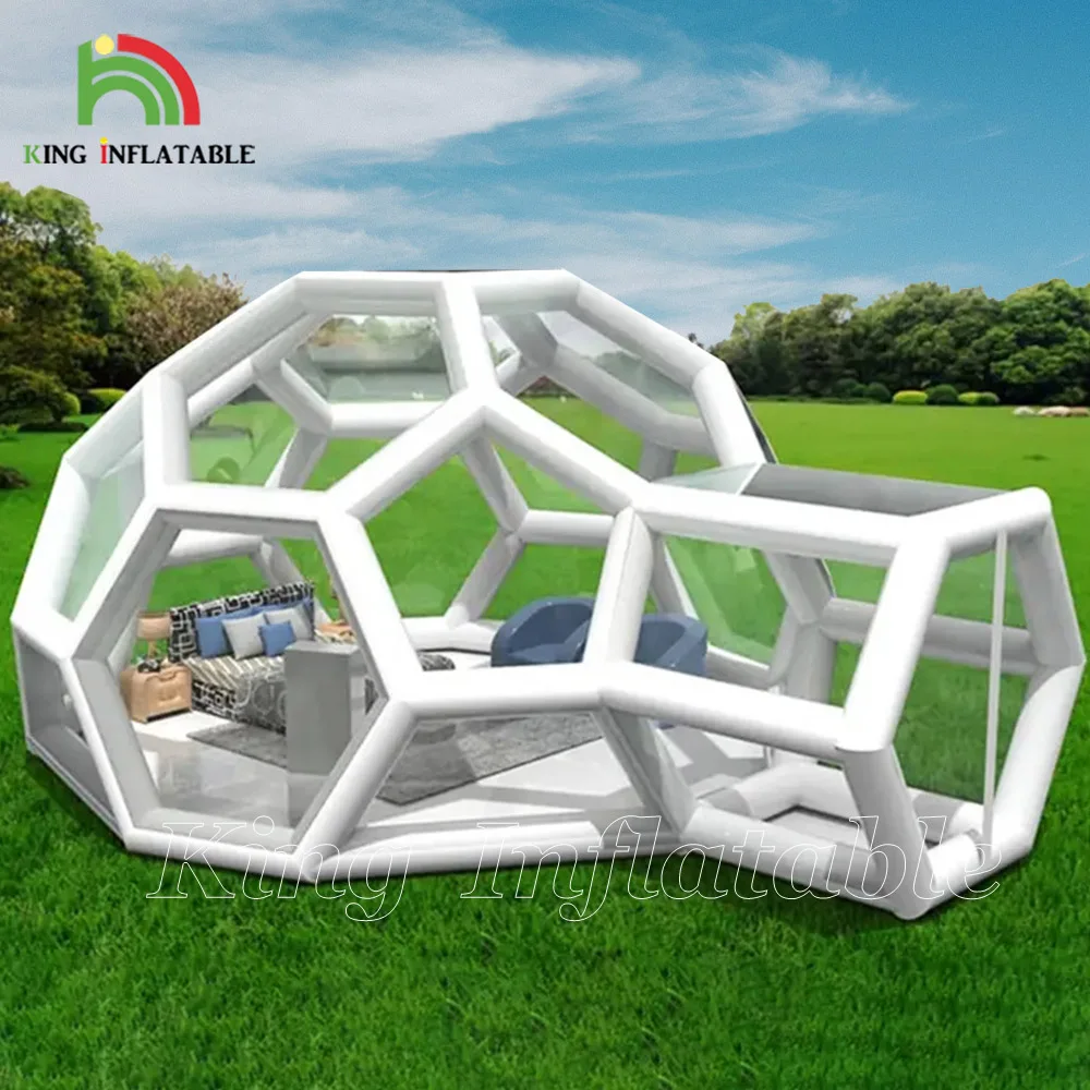 Outdoor Inflatable Transparent Bubble Tent Hotel PVC Camping Single Tunnel Clear Blow Up Dome House Tents