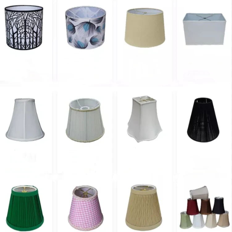 Lamp Shades Table Light Clip Cloth Cover Chandelier Fabric Wall Small Lamps Floor Bell Drum Ceiling Lampshade