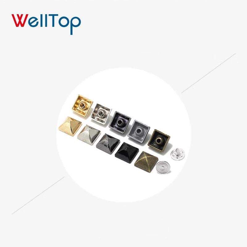 22.316 WELLTOP Wholesale Furniture Accessories Square Antique Brass Tack Metal Upholstery Nails Stud Rivet Decorative Sofa Nails