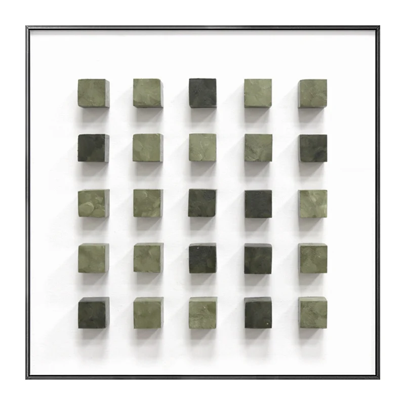 Simple And Modern Handmade Solid Wood Grinding Three-dimensional Physical Painting Art Design