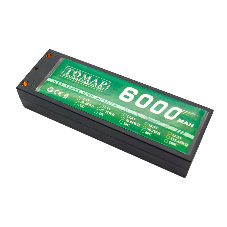Customization 2S Lipo Battery 7.4V 30C 50C 6000Mah Rc Lipo Battery Hard Case With Deans Plug For Rc Truck Model Car