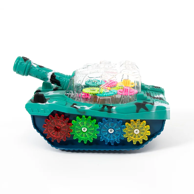 Wholesale Children Transparency Colorful Music And Lighting Electric Universal Tank Car Toy