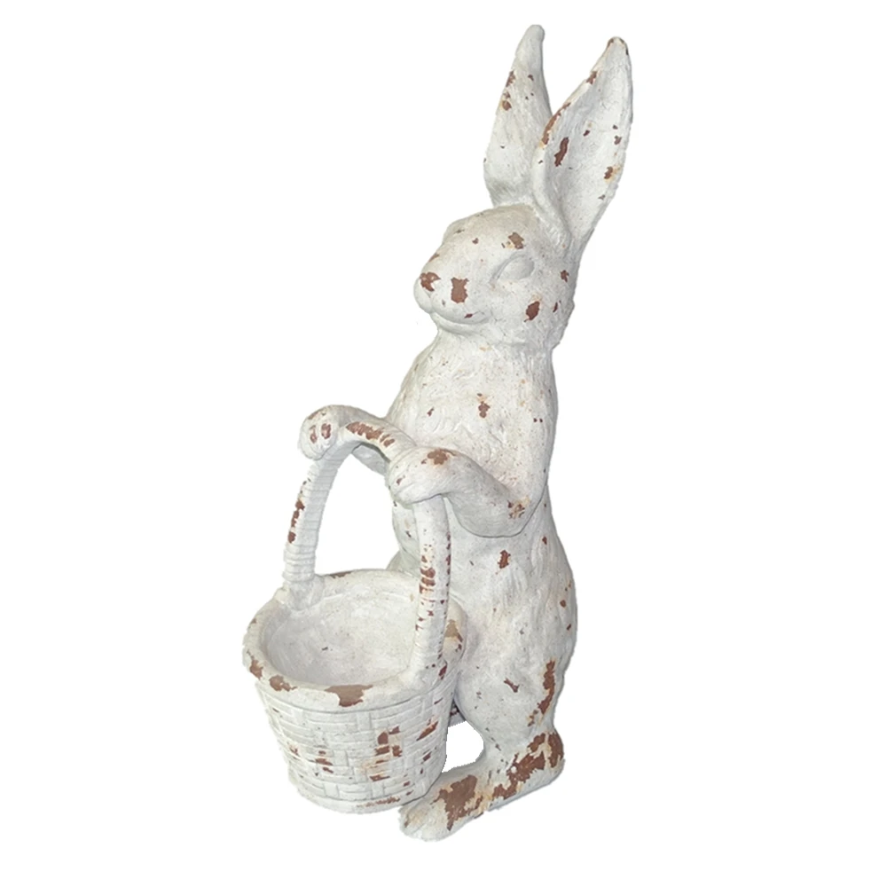 Оптовая продажа, декоративная садовая полимерная статуя кролика для внутреннего дворика, садовая скульптура кролика, горшок для растений (62020531782)