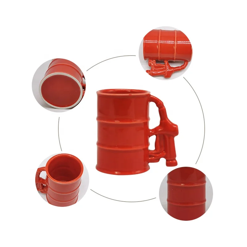 Customised mugs color alien mug with handle custom shaped ceramic coffee mug