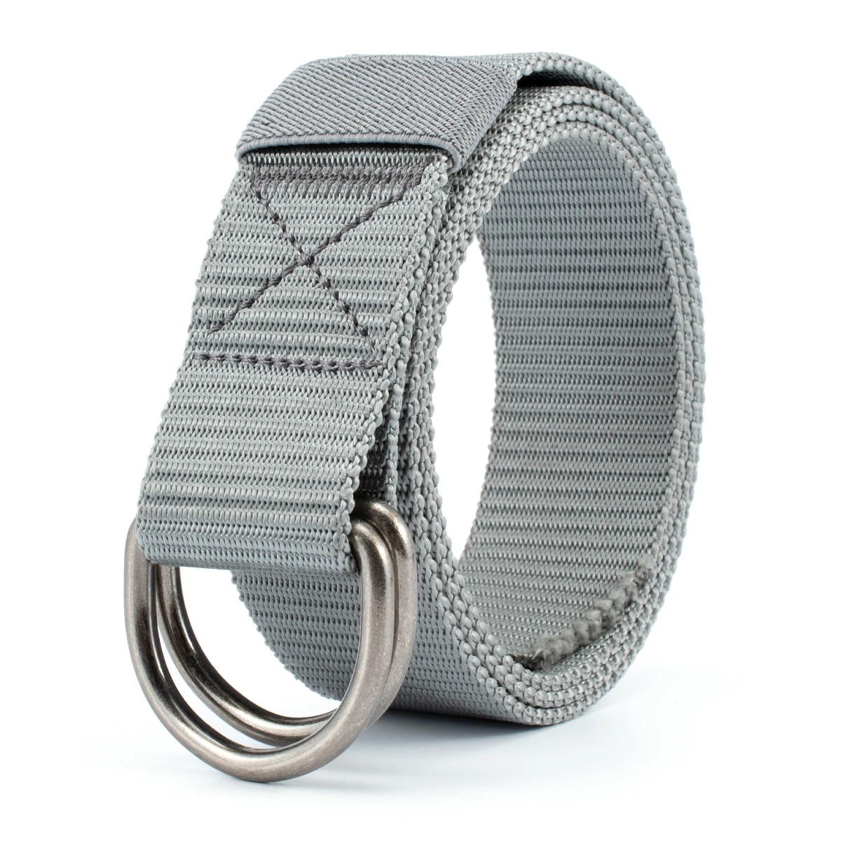 Lightweight Versatile Double D Ring Buckle Waist Webbing Strap Canvas  Belts For Streetwear