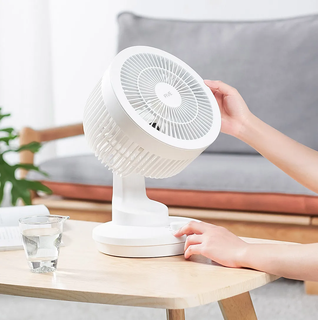 Original Xiaomi FIVE Air Circulation Fan Wide-Angle Air Supply 3D Circulating Wind Natural Breeze 3 Gear Adjustable Desktop Fan