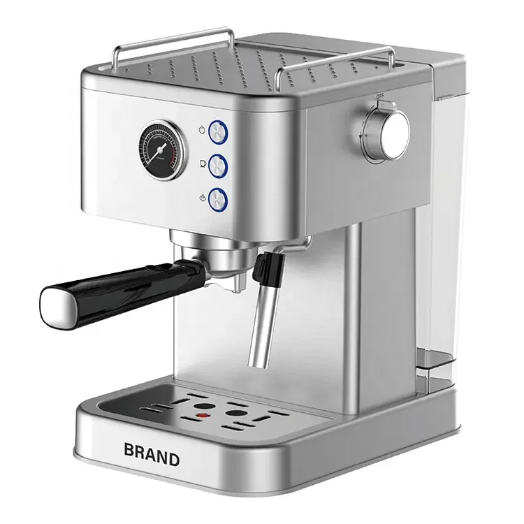 Stainless Steel Capsule Coffee Maker Electric Espresso & Cappuccino Machine for Home & Hotels EU Plug