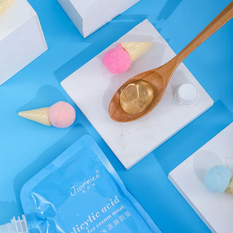 Hot Selling Oil Control Anti Acne Salicylic Acid Ultra Cleansing Whitening Shrink Pores Ice Cream Facial Mask