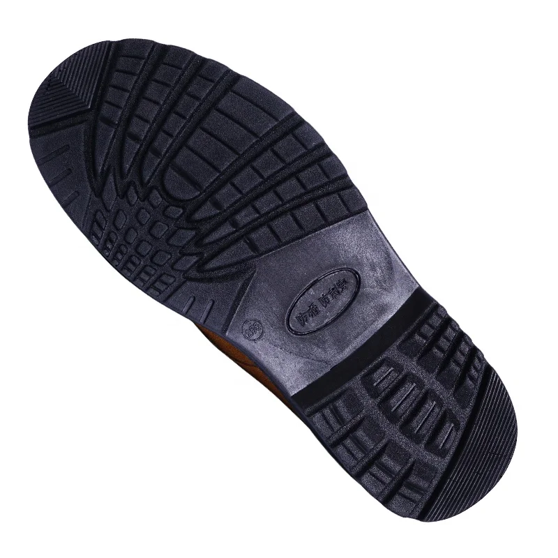 High Quality Big Size Leather Steel Toe Rubber sole Work Boots Puncture-Proof Safety Shoes