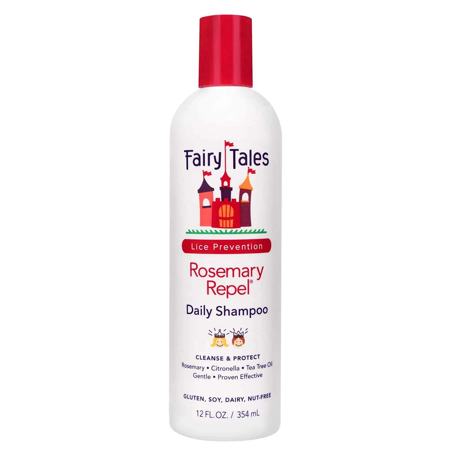 Fairy Tales Rosemary Repel Lice Shampoo- Daily Kids Shampoo for Lice Prevention, 12 Fl. Oz