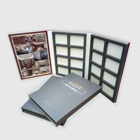 custom portable wooden floor fabric leather sample catalogue granite ceramic tile book stone display quartz tile sample book