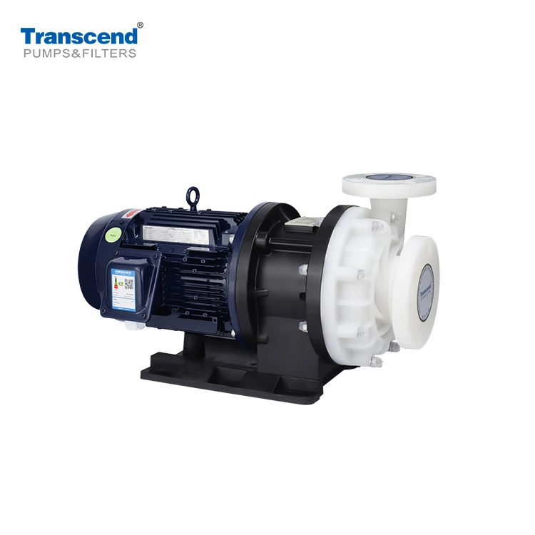 Электрический химический центробежный насос Transcend TMP 3 Hp Жидкостная передача Pvdf магнитная муфта горизонтальный безгерметичный Магнитный