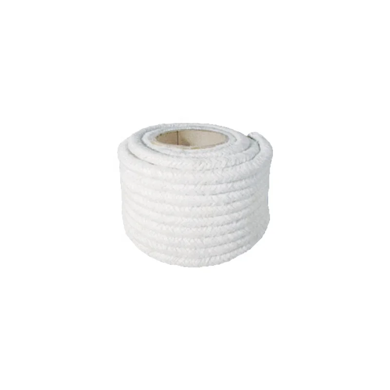 Junai 1260c Diameter 12.7mm X 7.62m Seal And Gasket Ceramic Fiber Wool Rounded Braid Aluminum Silicate Fiber Rope