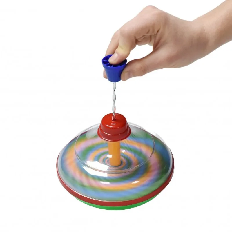 Various Styles Of Packaging Plastic Classic Hand Pressure Gyro Nostalgic Cool Pattern Spinning Top Toy Educational Toys For Kids