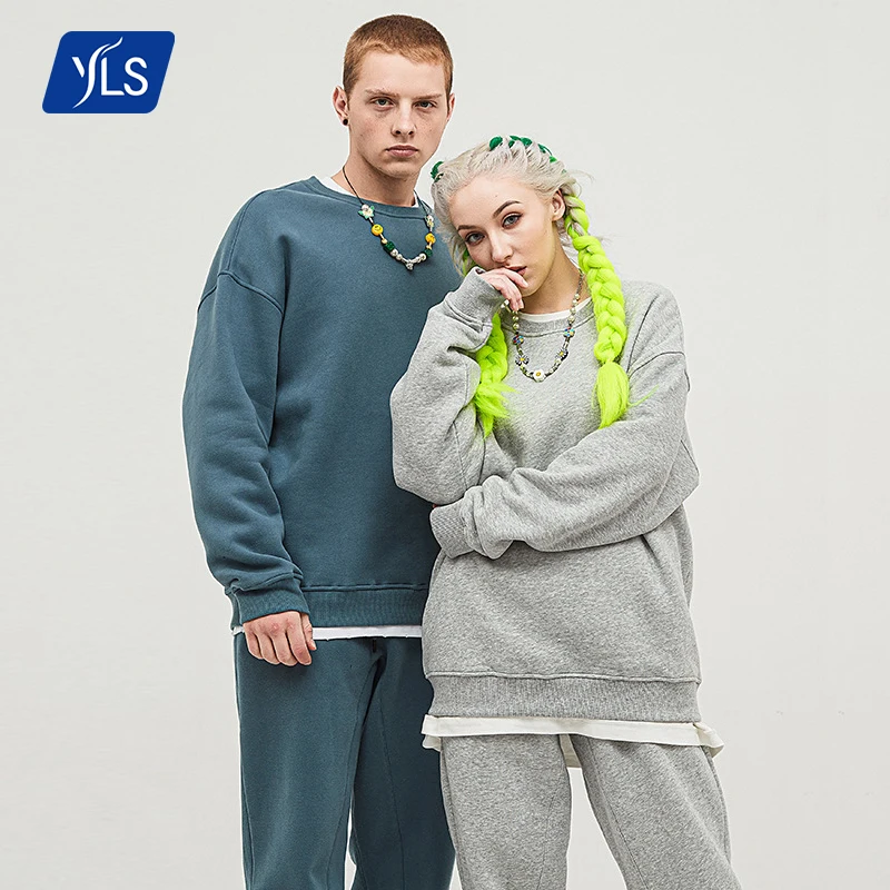 YLS Wholesale Crewneck Sweatshirt Clothings Men Hoodie Plus Size Pullover Custom Logo 2023 New Sublimation Mens Big Hoodie