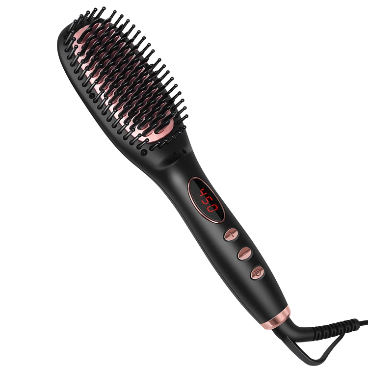 Hot sale Ceramic Ionic Electric Hot Comb Hair Straightener Detangler Hairbrush