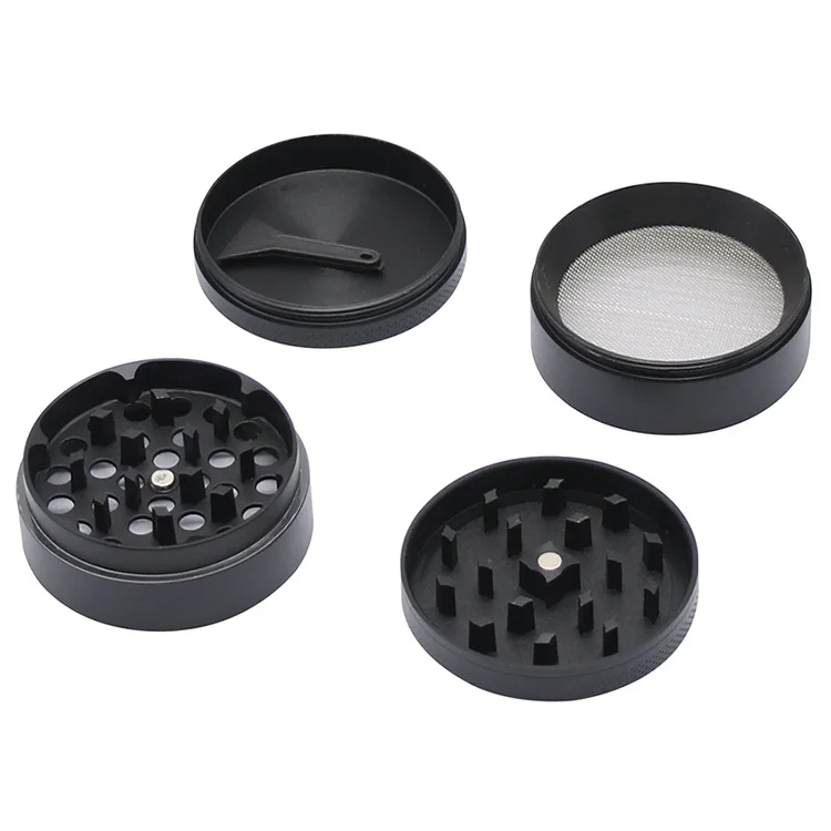 Custom 50mm-100mm 4 Layer Zinc Alloy Herb Grinder Manufacturer