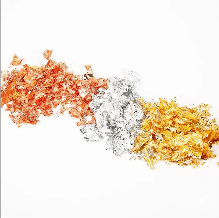 Soft Aluminum Silver Leaf Flake decorating Art Crafts Material flakes Painting 1 kg  Imitation silver leaf flakes