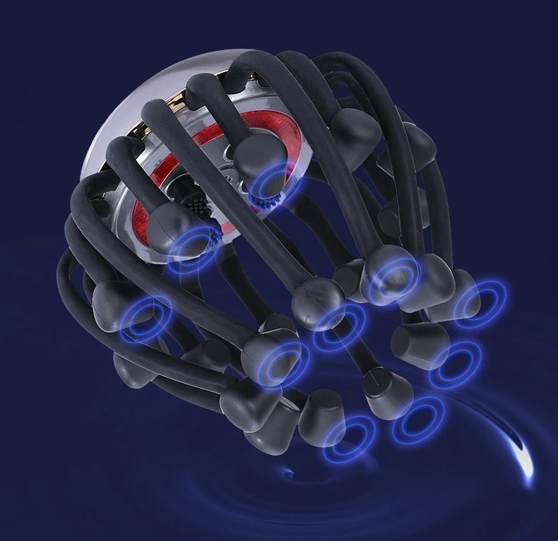 Hot Selling Vibrating Electric Octopus Claw Relax Scalp Massager Rechargeable Full Automatic Head Massager