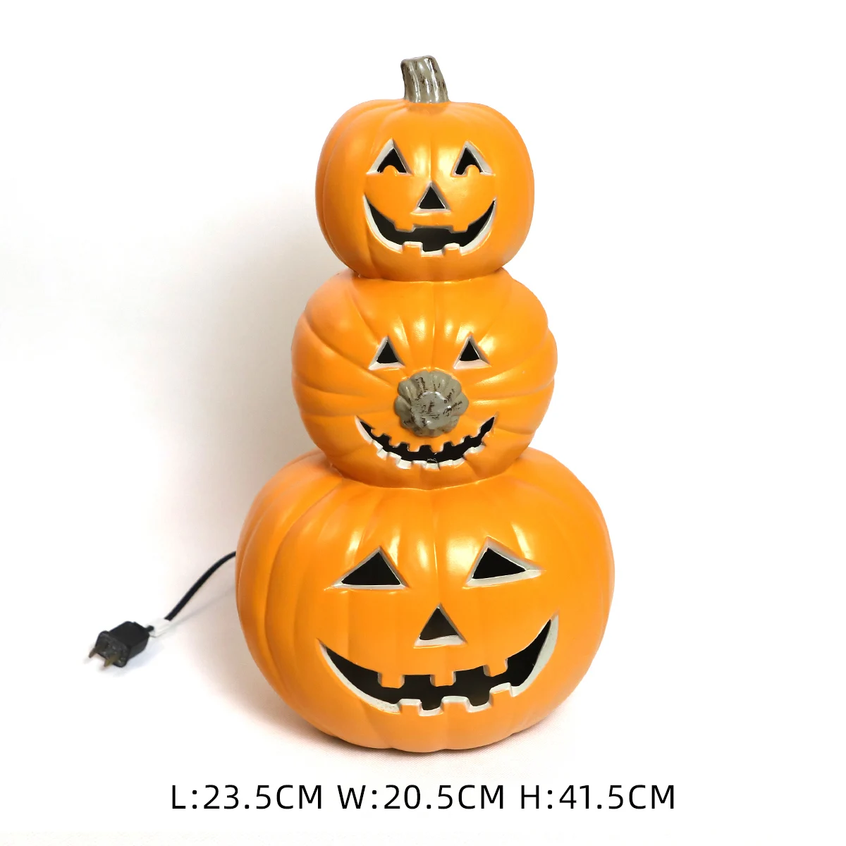 Controlled LED Light Halloween Pumpkin Lamp Plastic Jack-o-lantern with Variety of Expressions
