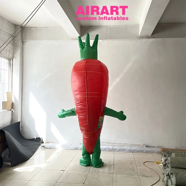 Cartoon Character Inflatable Carrot Costume For Parade Event