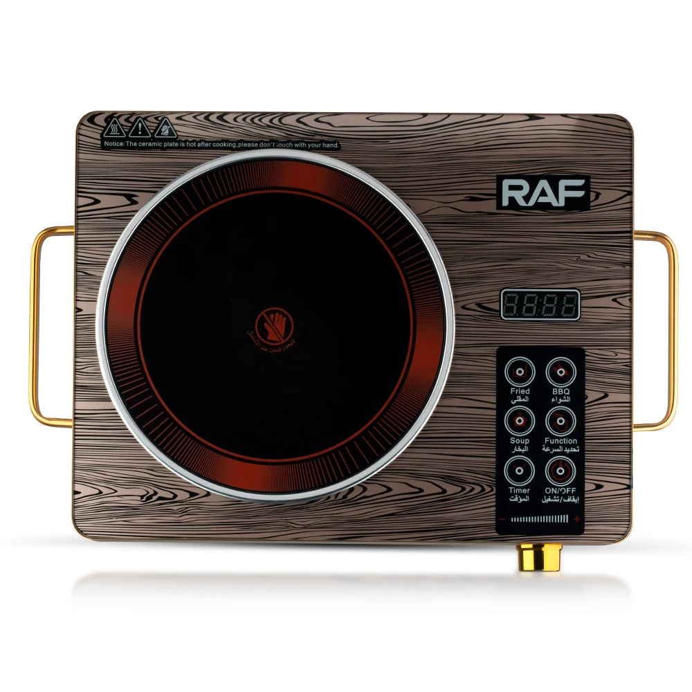 RAF 3500W Digital LED Display Micro Crystal Plate Single Burner Electric Infrared Cooker With Handle