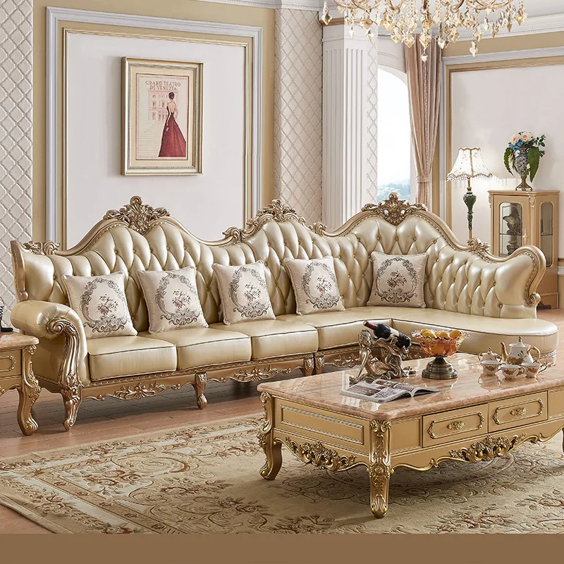 Most popular antique sofa manufacturers European style classic fabric Dubai wholesale couch living room sofa