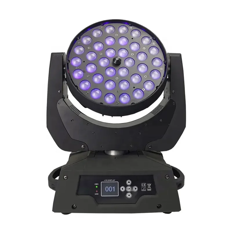 Colorful RGBWA 5IN1 Led Wash Stage Light With Amazing Color Macro Effect 36x15W LED Zoom Moving Head Light