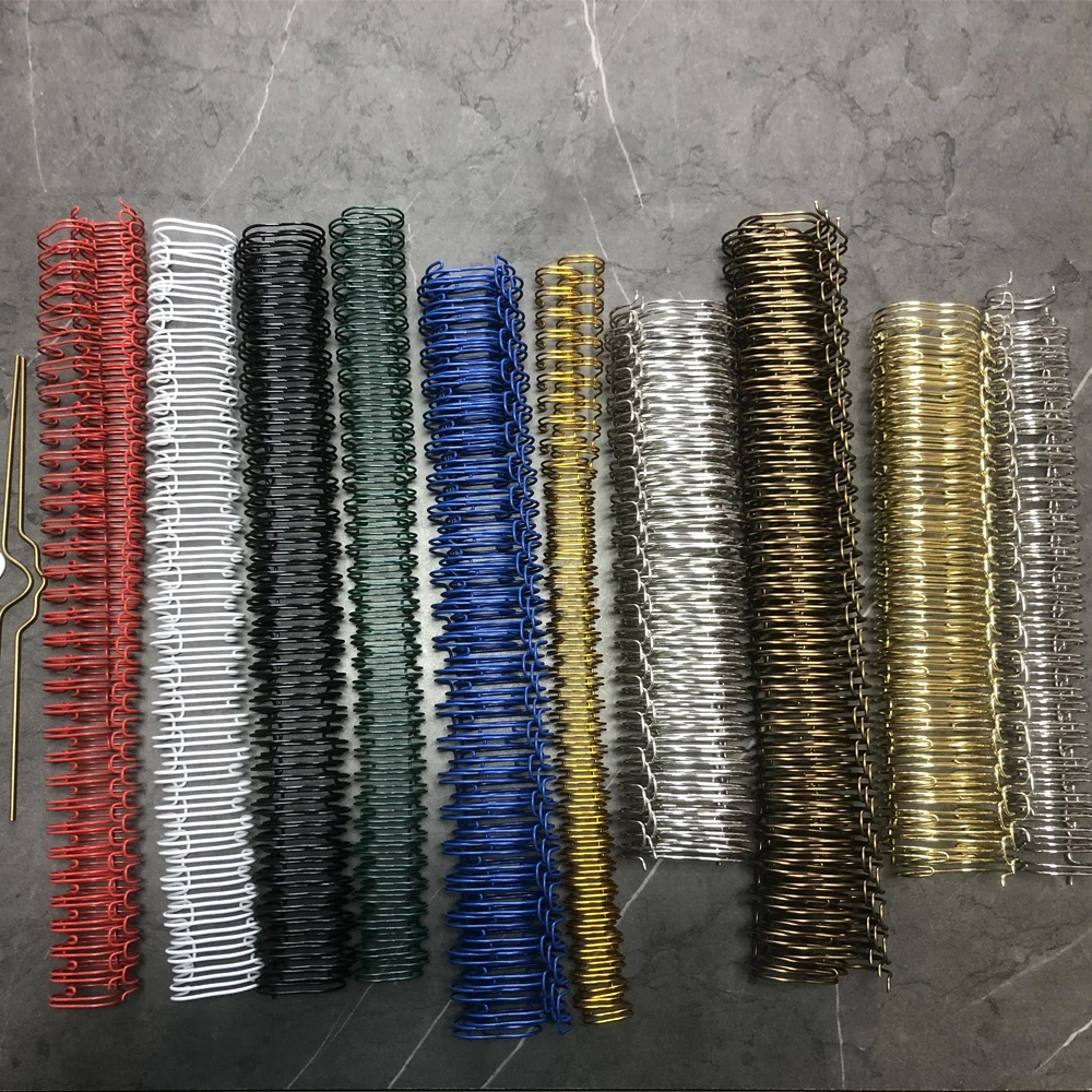 Spiral binding ring twin nylon coated plastic pvc steel metal o bending coil spines binding single double loop wire