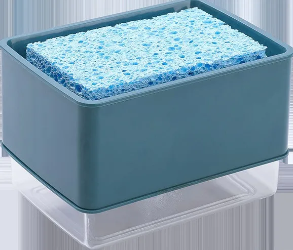 New  style 2 in1 Soap Dispenser and Sponge Dish Soap Dispenser for Kitchen Innovative Holder Countertop Soap Pump Dispenser