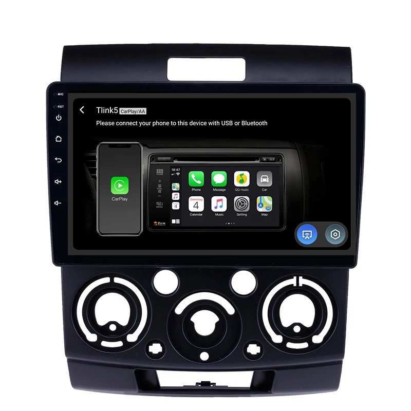 Double Din Android 10 GPS Navigation Car Radio For Ford Everest ranger Mazda BT-50 2006-2010 9 Inch Car Multimedia Player