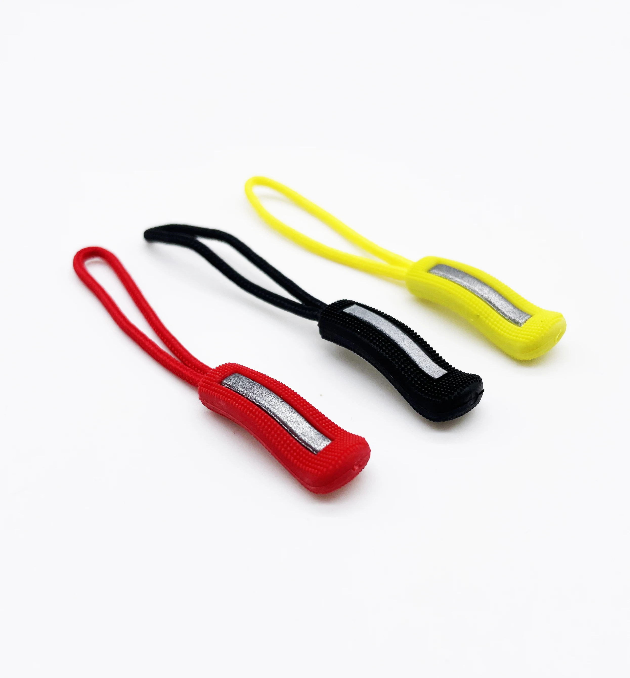 
Reflective pvc zipper pull cord tabs zip pull replacement zip tags 