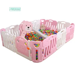 Home use baby plastic pink safety playpen with wholesale price