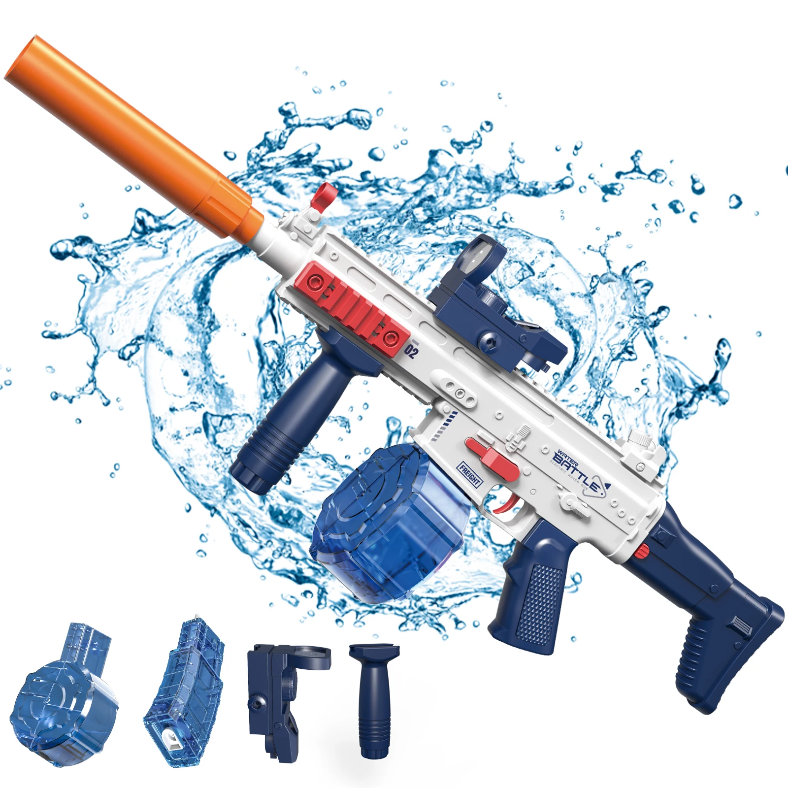 Plastic Portable Powerful Outdoor Shooting Electric Gun Kids Waterproof Automatic Absorption SCAR Water Pellet Gun For Children