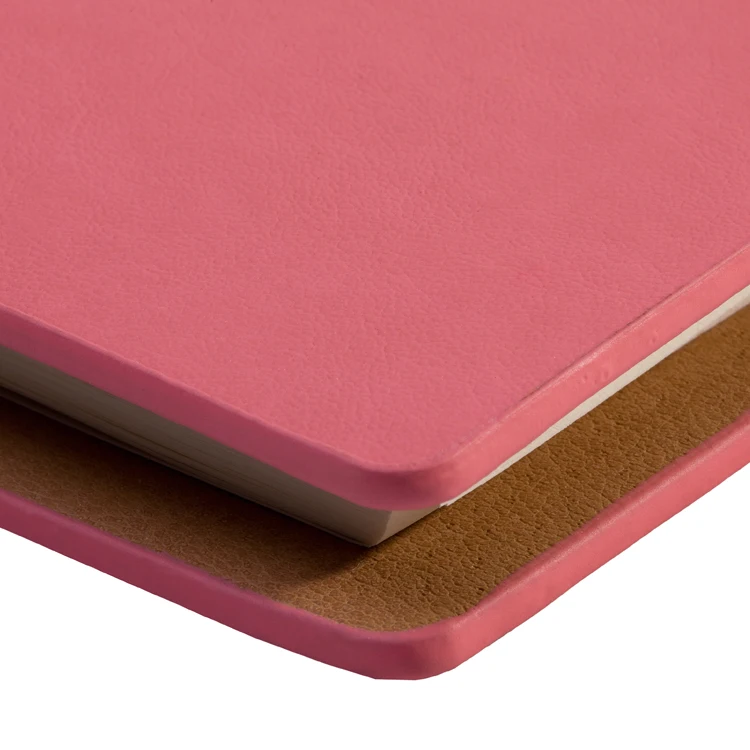  custom hardcover pu leather cover office supplies dotted grid line 6 ring a5 binder loose-leaf journal