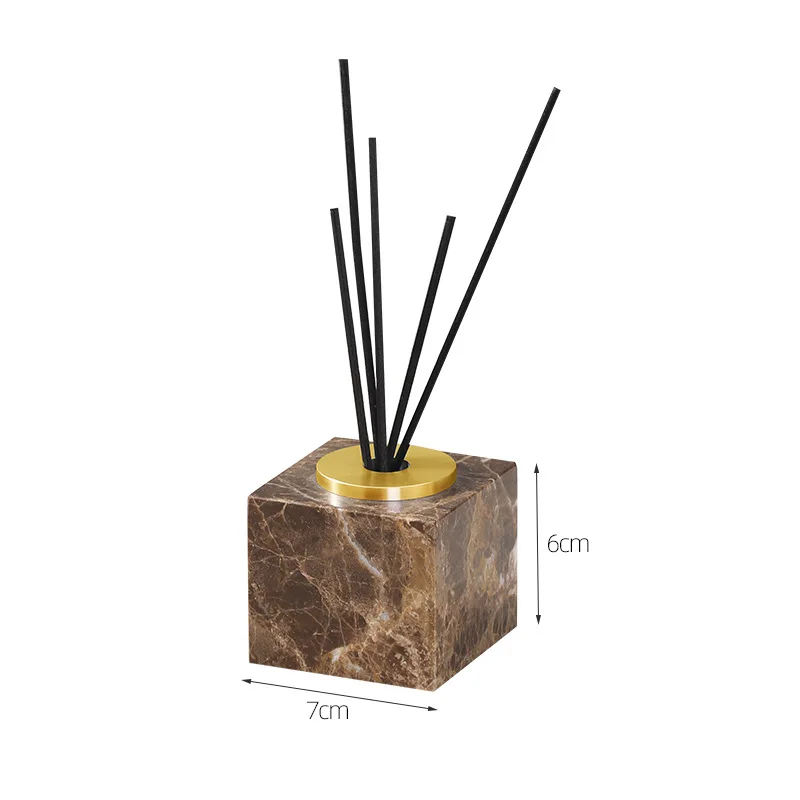 Fancy Hot Selling Natural Black Marble Incense Seat Incense Stick Holder Bottle Pot Jar Burners
