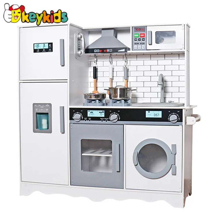 2024 Новая модернизированная кухонная плита детская деревянная электронная игрушка с реалистичной стиральной машиной W10C513F