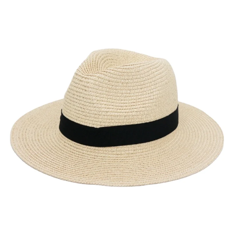 CL0426A   2024 Summer New Fashion  Paper Straw  Hats Wide Brim   Outdoor Sun proof Panama Straw hat Beach Tourism Straw  hatsP
