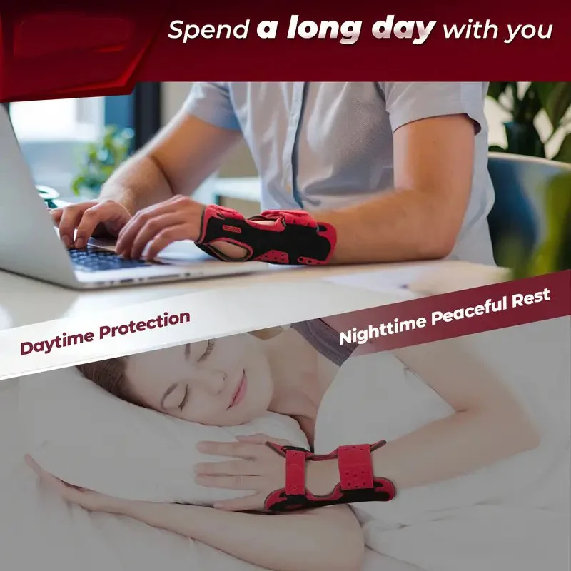 Wrist Support Brace- Fits Both Hands  3 Adjustable Aluminum Wrist Support Splint Left And Right Hand Wrist Brace