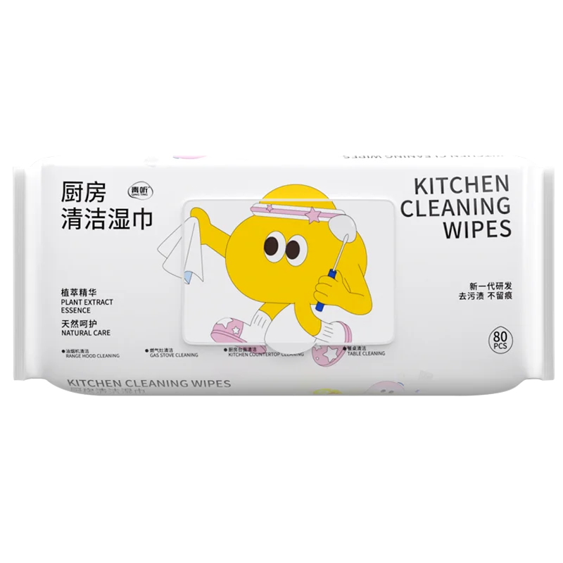 natural Kitchen Cleaning Wet Wipes Functional Household Wipes Fresh Wipes